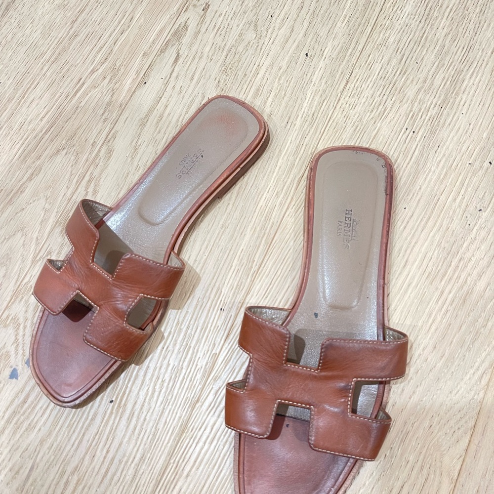 Hermes sandal worn